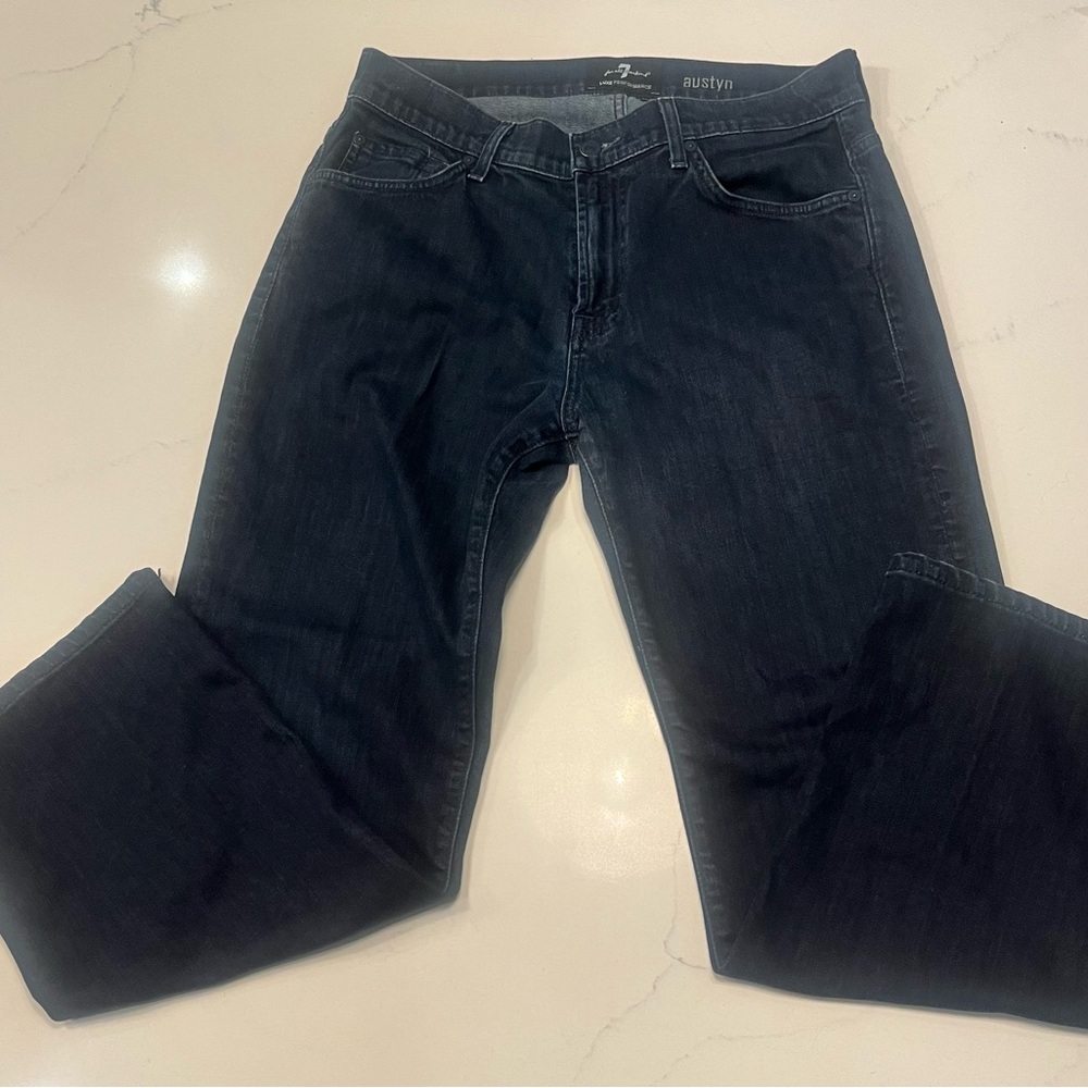 7 For All Mankind Dark Blue Austyn Luxe Performance Jeans W 32 L 28